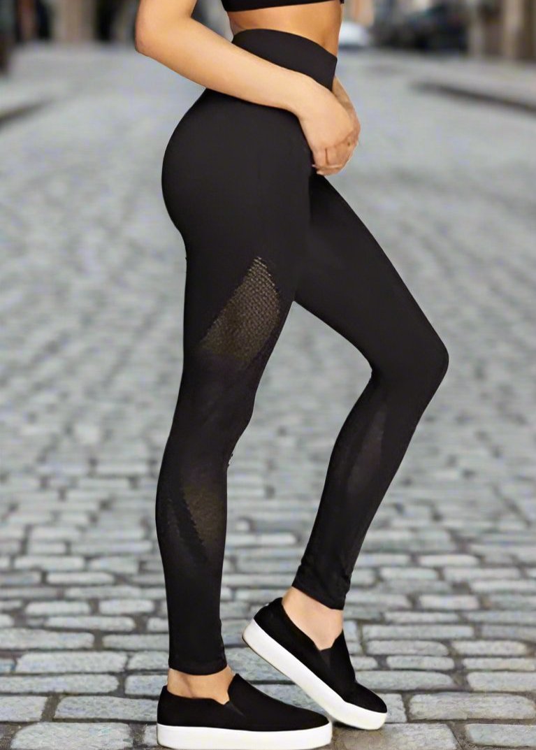 C est Moi Nylon Black Compression Leggings Tia B Boutique M L