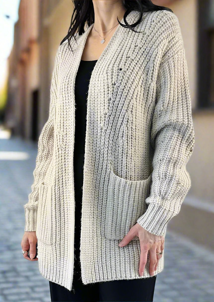 CHUNKY KNIT SMOKE CARDIGAN