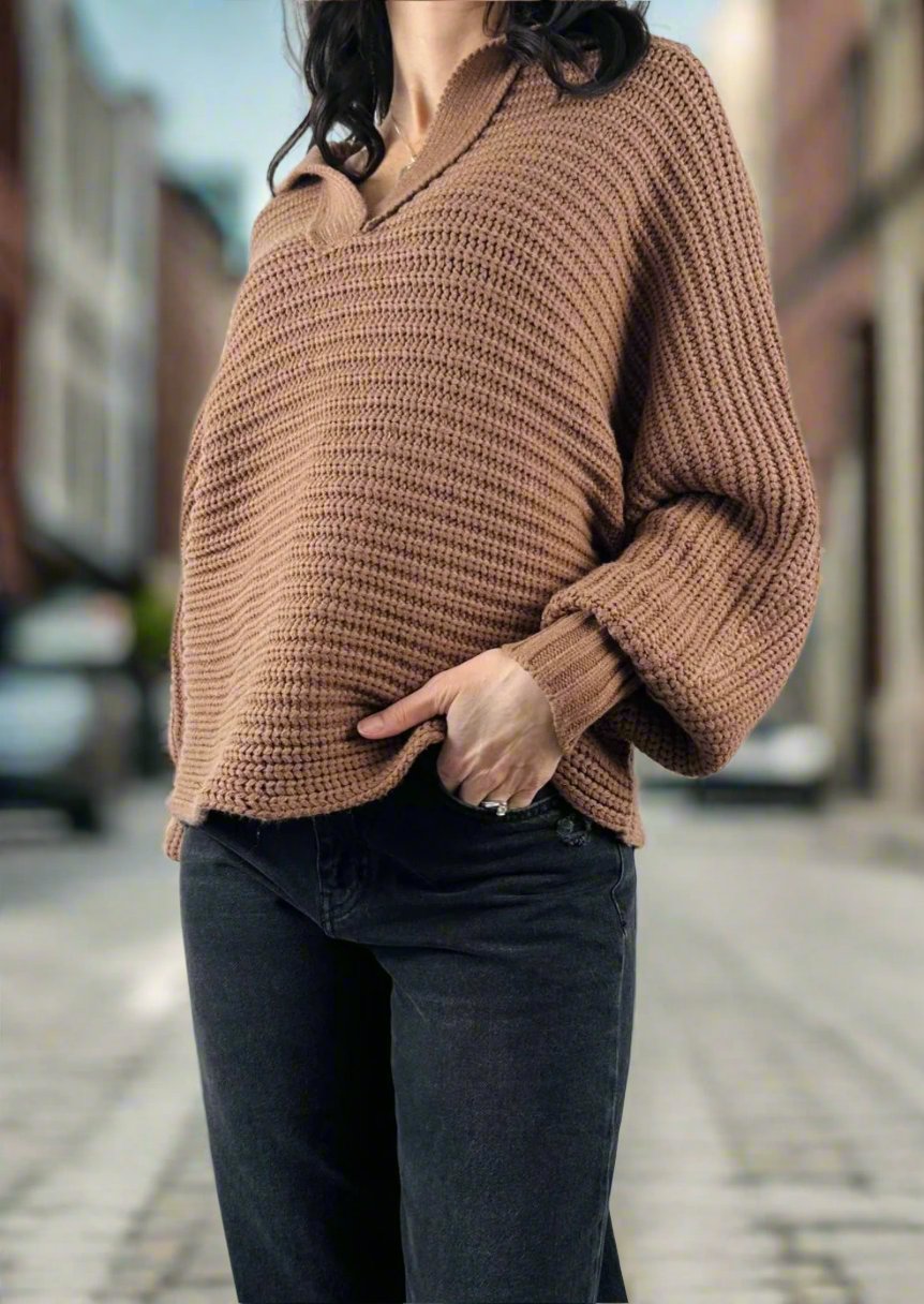 Collared Brown Sweater