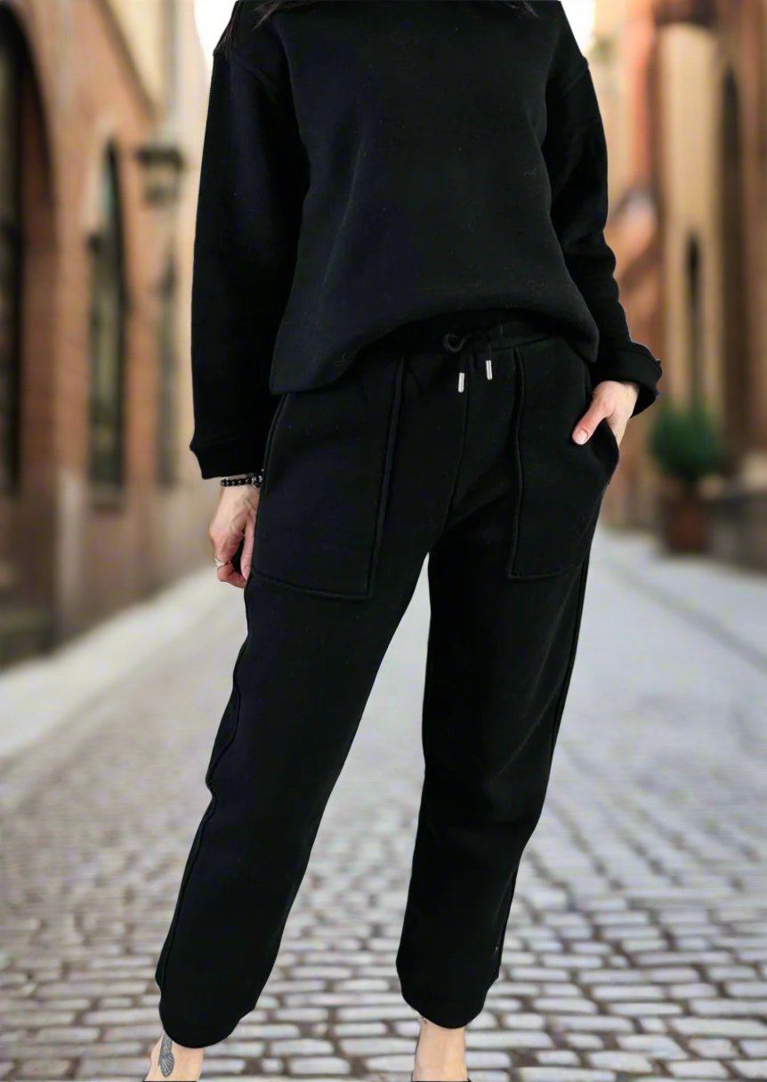 Cozy Black Jogger Pant