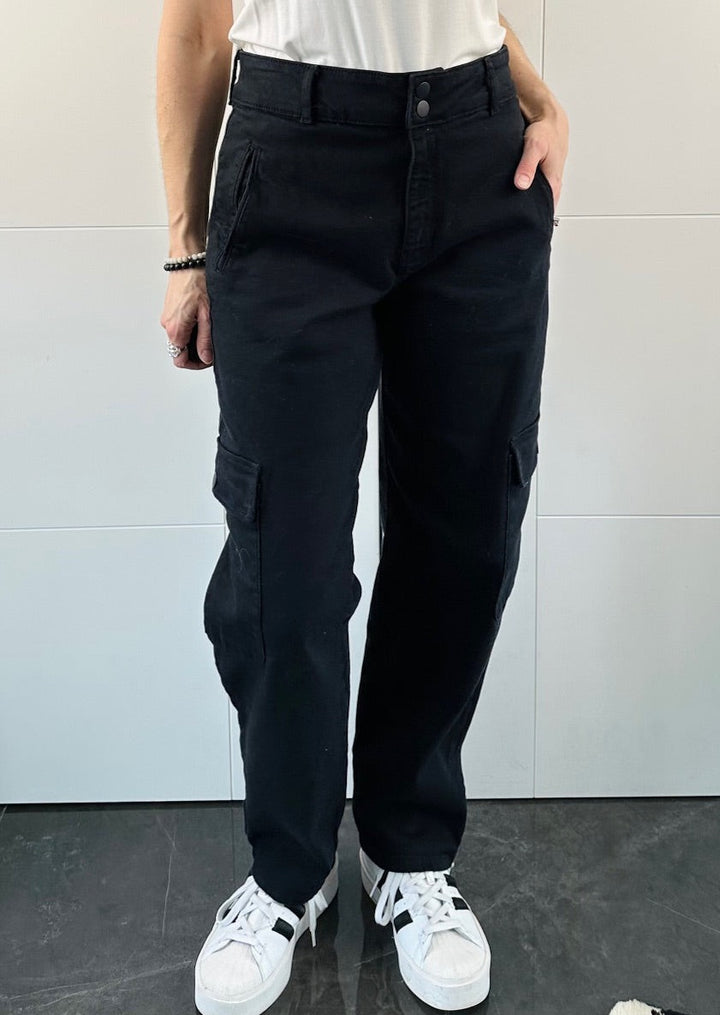 ELSIE SMOKE DENIM CARGO PANT