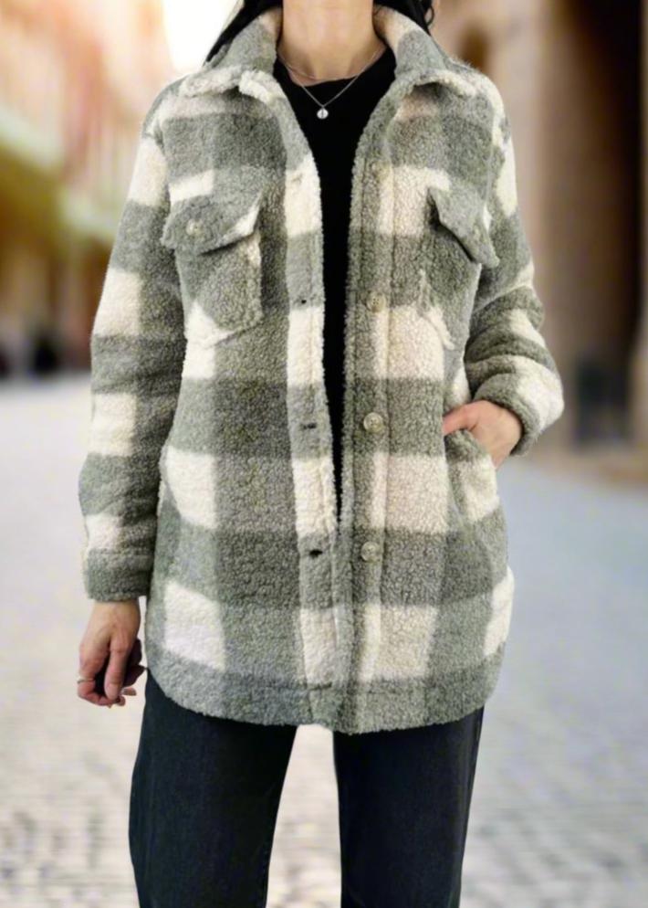 FAUX SHERPA SHIRT JACKET