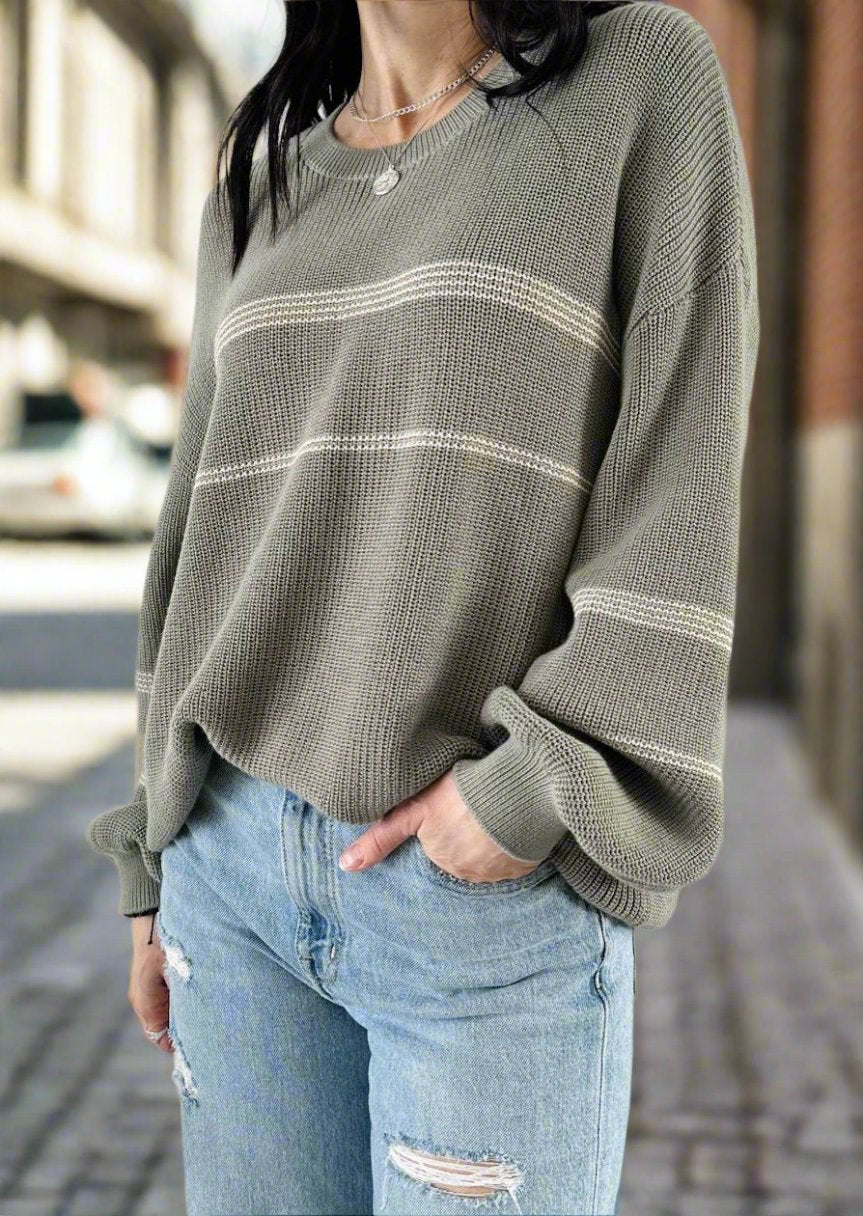 Fonda Fern Stripe Pullover Sweater