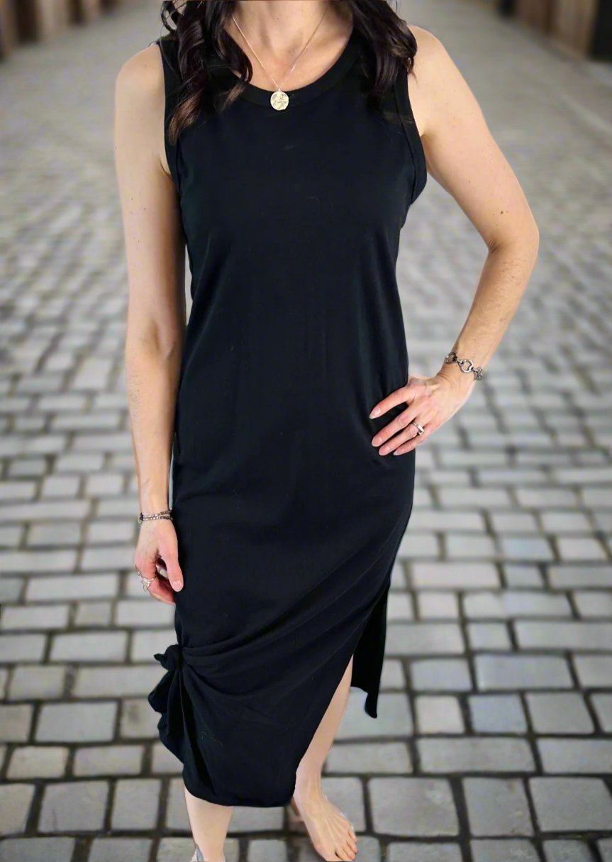 KIKI BLACK TANK MAXI DRESS