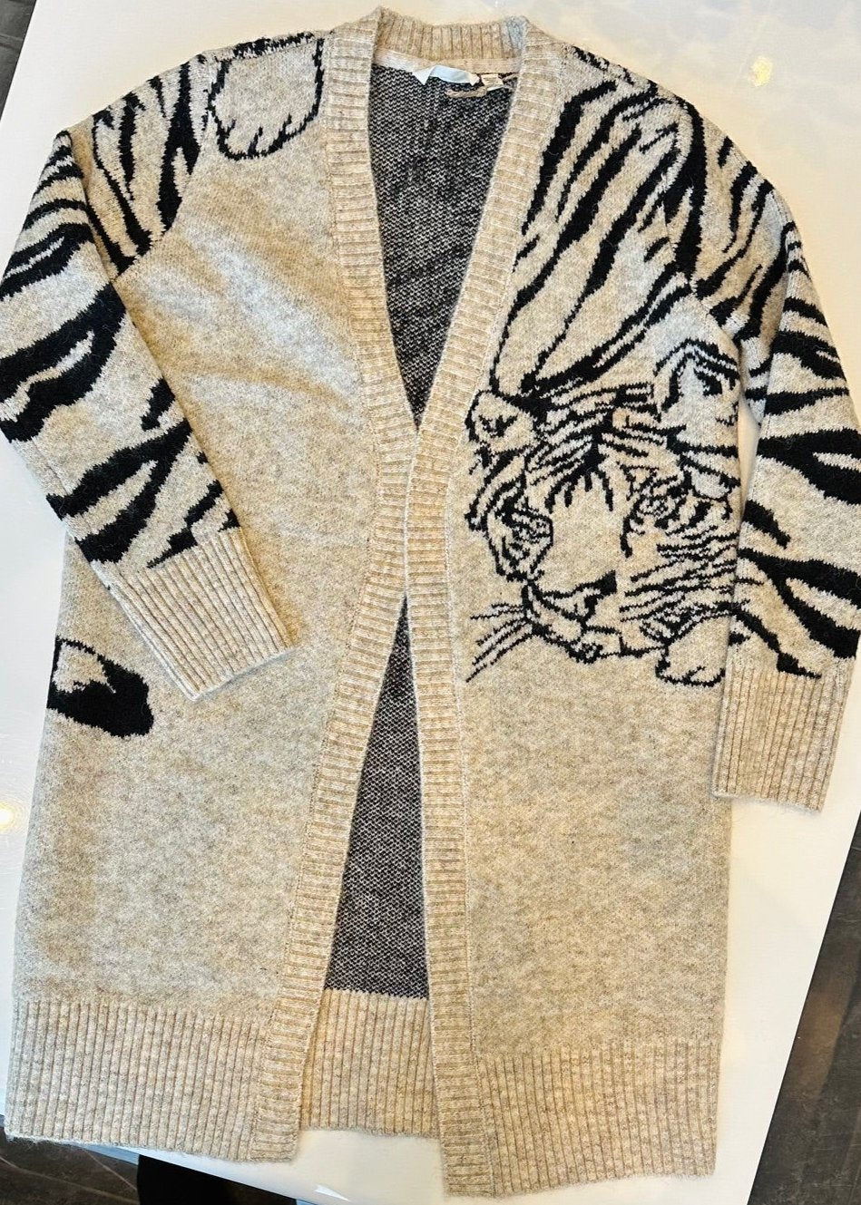 KyanaOpenFrontTigerCardigan