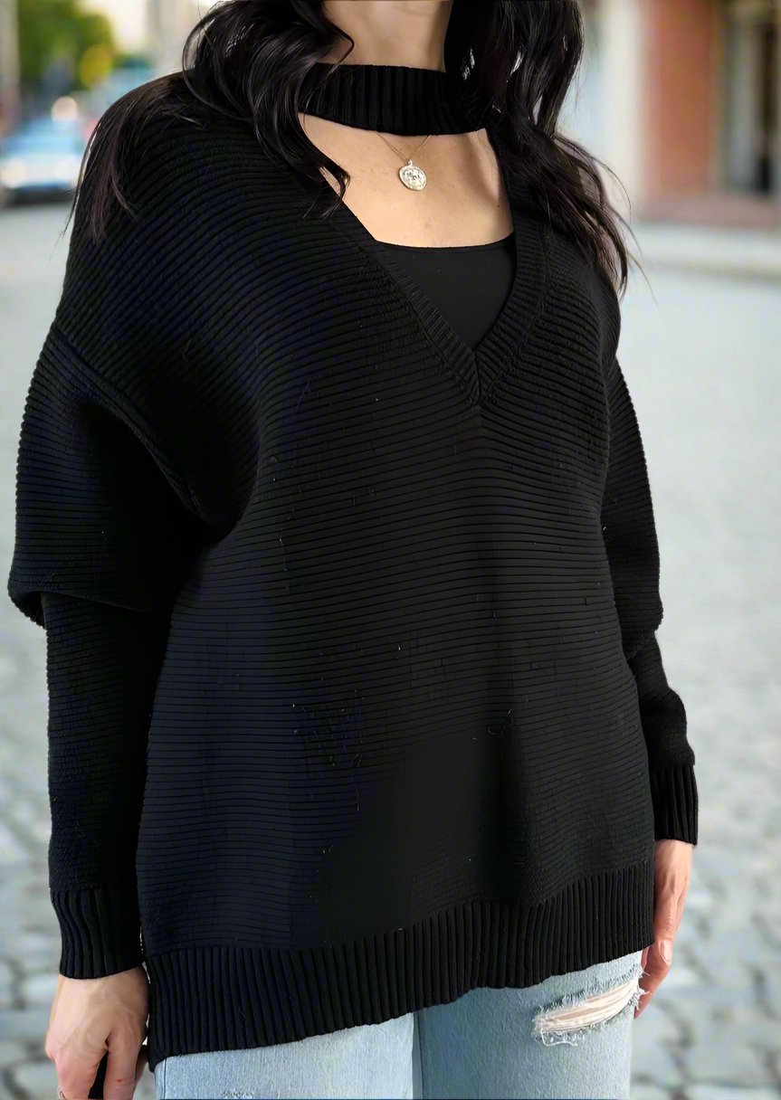 Midnight Cozy Knit Sweater3