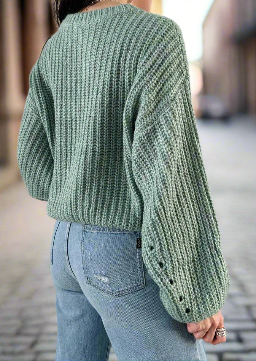 Mint Balloon Sweater