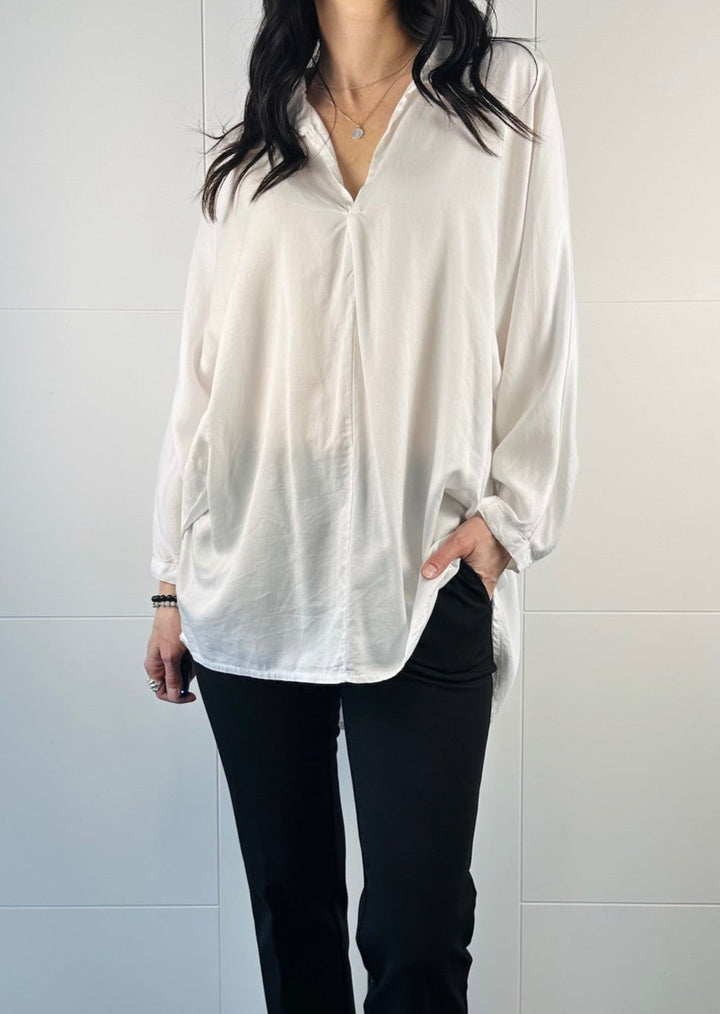 OVERSIZE BUTTON BACK TOP