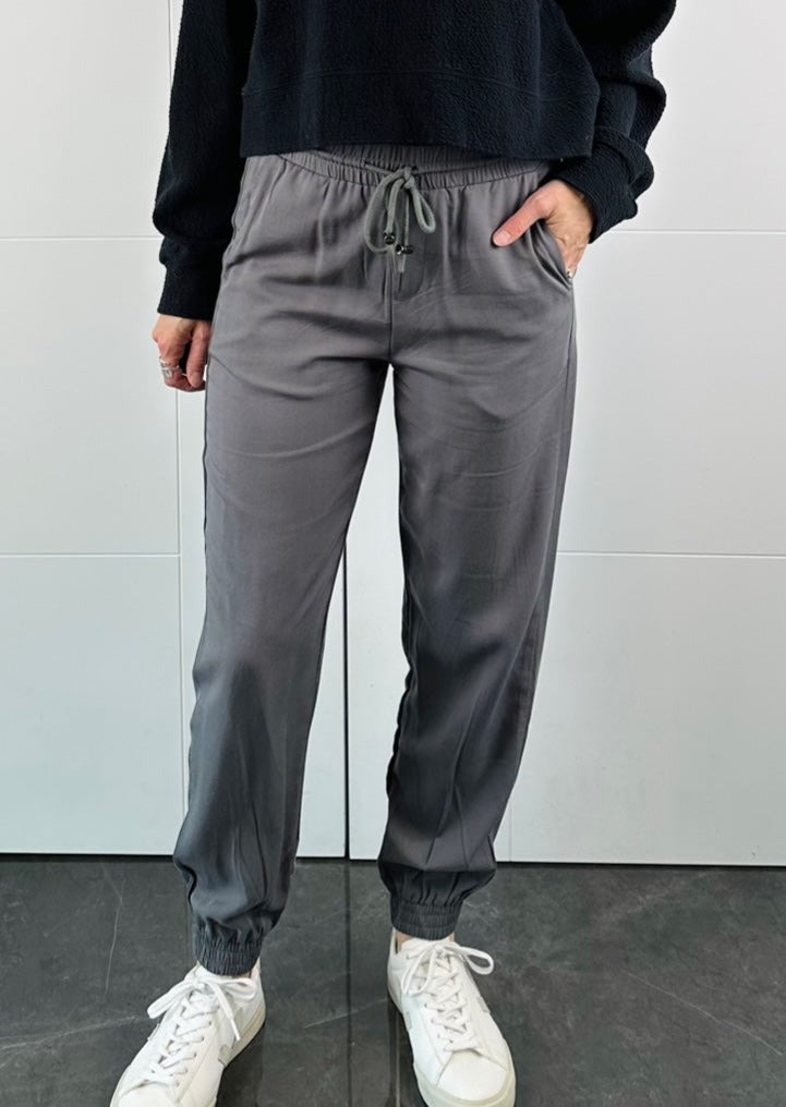 MTA Sport Jogger Pants Elastic Drawstring Waist Pockets Fast Dry Black Women  2X