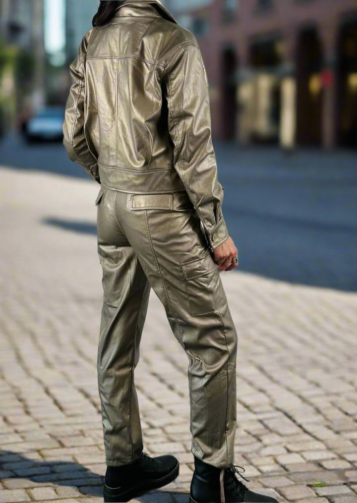 SOFT GOLD CARGO TROUSER PANT