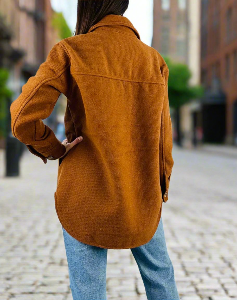 WAFFLE COGNAC JACKET