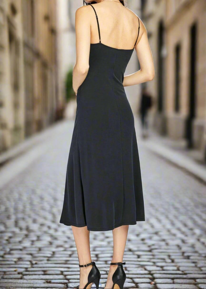 FAIRMONT BLACK MIDI DRESS