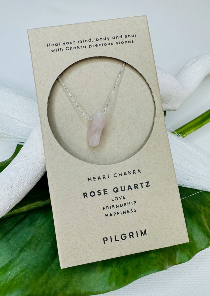 HEART CHAKRA ROSE QUARTZ NECKLACE