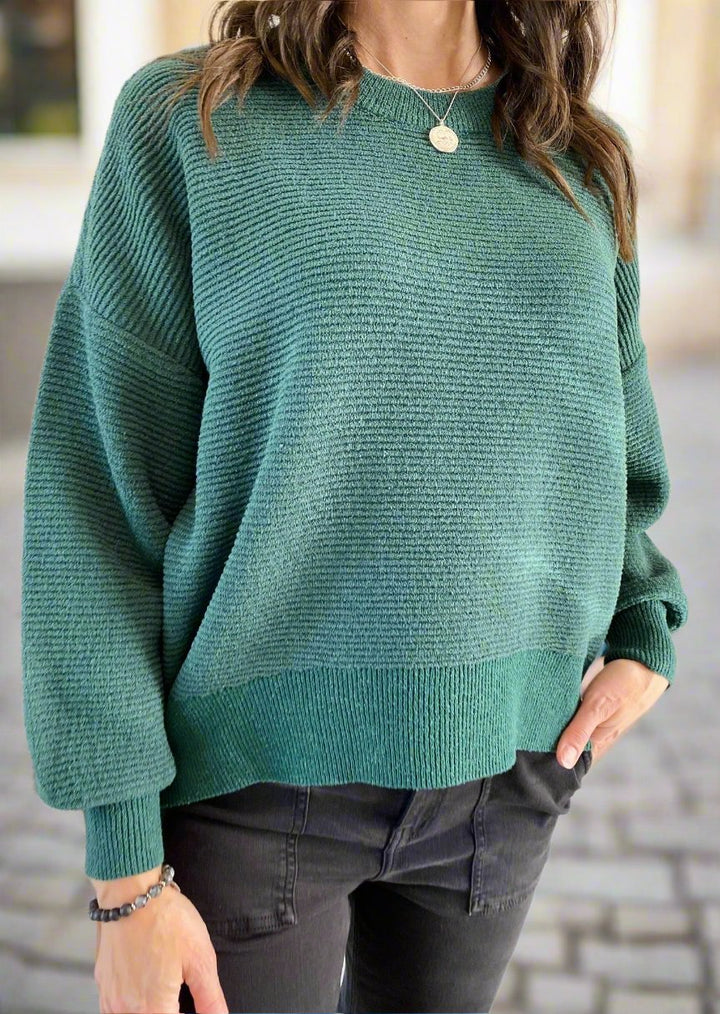 HIGH-LOW OTTOMAN SWEATER