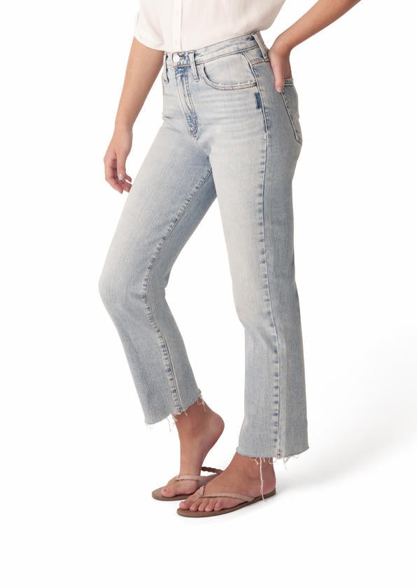 HIGHLY DESIRABLE STRAIGHT FRAYED HEM JEANS