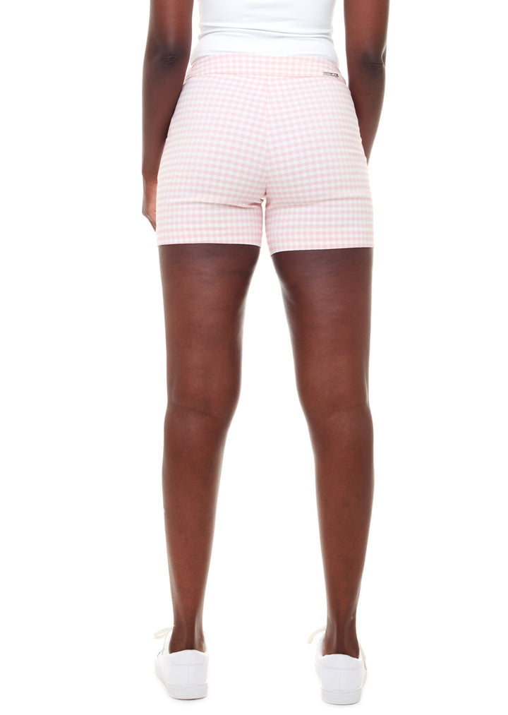 LISA PINK & WHITE GINGHAM SHORT