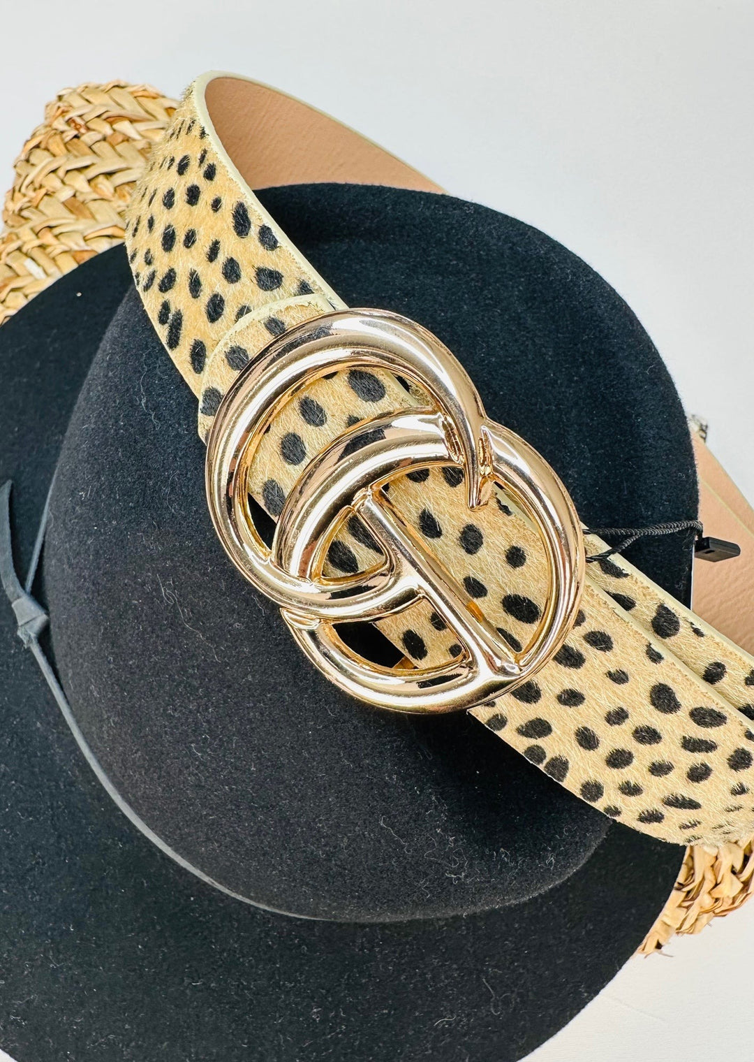 TIA B "GO" BELT - Shiny Gold Buckle