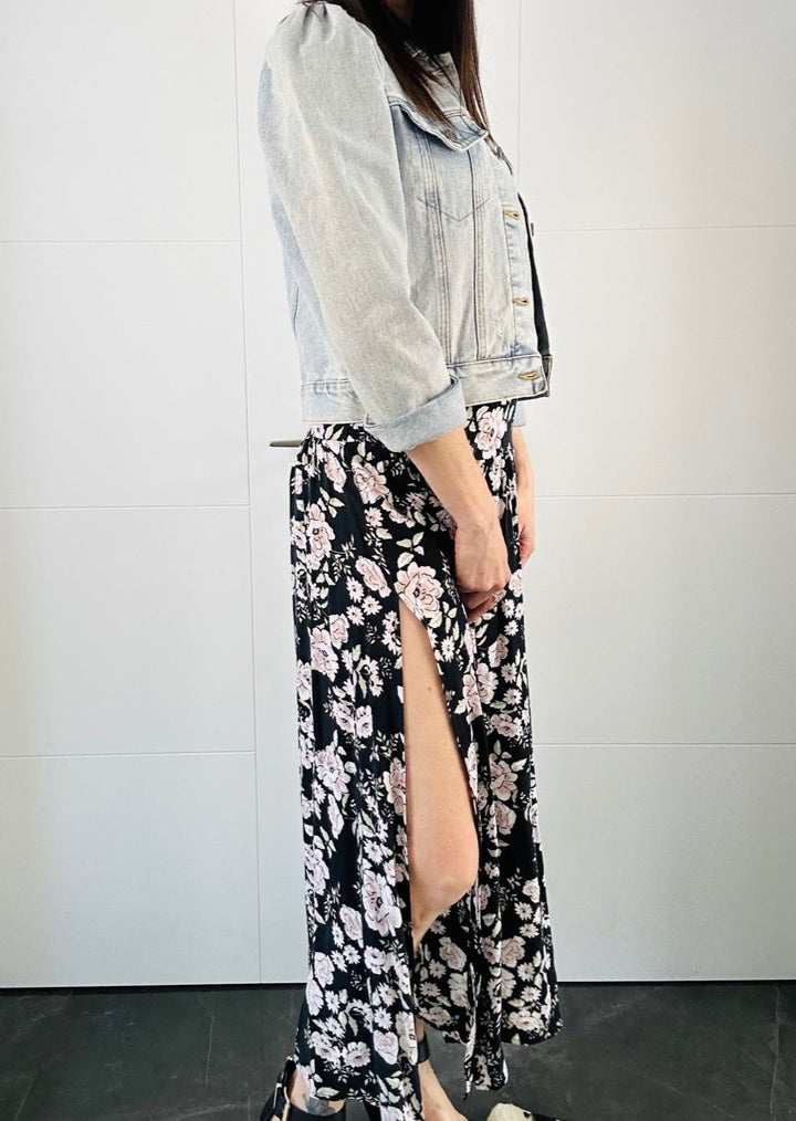 WHITNEY FLOWY FLORAL MAXI SKIRT