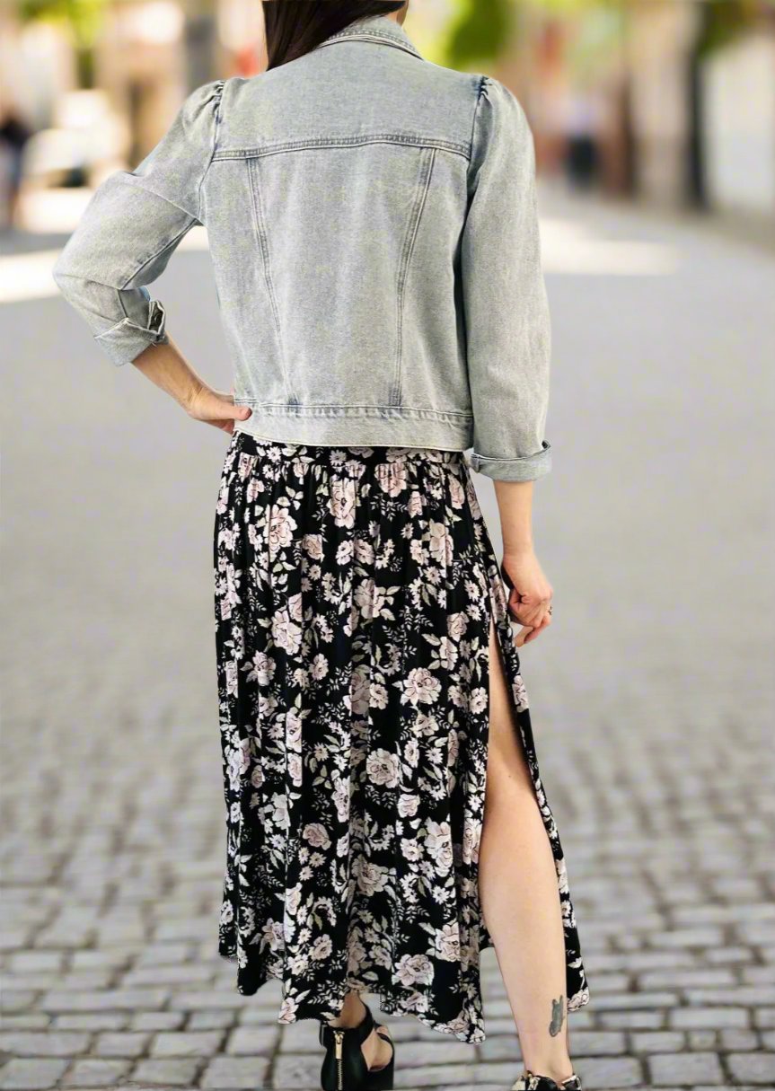 WHITNEY FLOWY FLORAL MAXI SKIRT