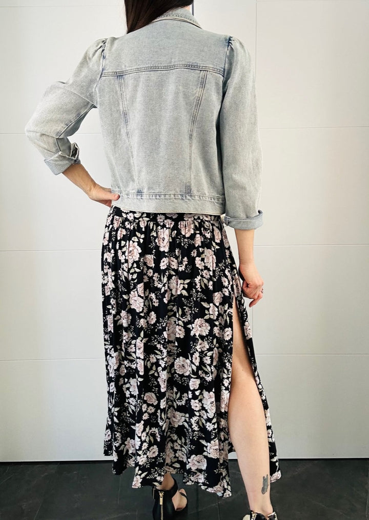 WHITNEY FLOWY FLORAL MAXI SKIRT